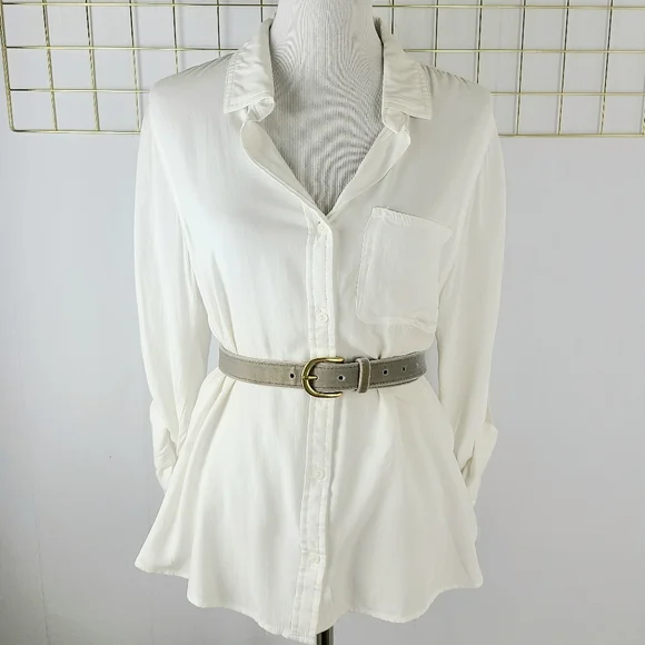 J. Crew Sage Green Gray Velvet Belt - Picture 9 of 10